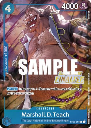 Marshall.D.Teach (Offline Regional 2023) [Finalist] (ST03-014) - One Piece Promotion Cards Foil [Promo]