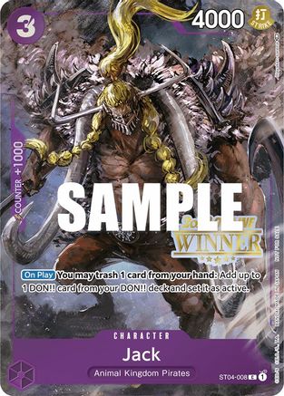 Jack (Offline Regional 2023) [Winner] (ST04-008) - One Piece Promotion Cards Foil [Promo]