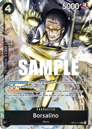 Borsalino (Alternate Art) (OP02-114) - Paramount War Foil [Super Rare]