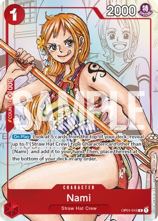 Nami - OP01-016 (Alternate Art) (OP01-016) - One Piece Promotion Cards Foil [Promo]