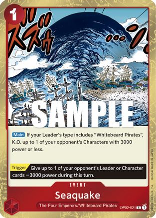 Seaquake (OP02-021) - Paramount War Foil [Rare]