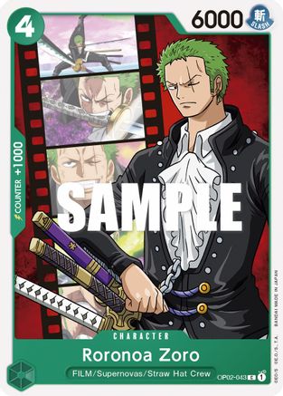 Roronoa Zoro (OP02-043) - Paramount War  [Common]