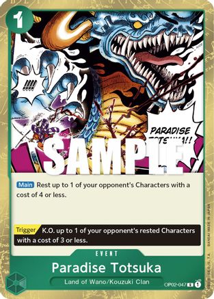 Paradise Totsuka (OP02-047) - Paramount War Foil [Rare]