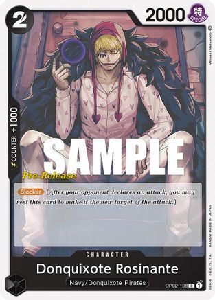 Donquixote Rosinante (OP02-108) - Paramount War Pre-Release Cards  [Common]