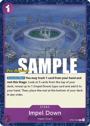 Impel Down (OP02-092) - Paramount War Pre-Release Cards  [Common]