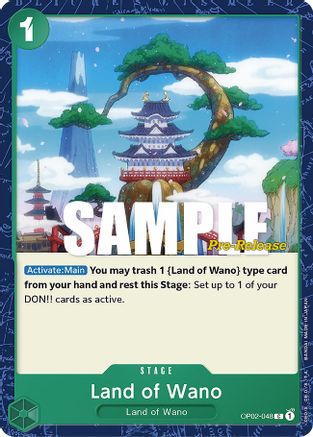 Land of Wano (OP02-048) - Paramount War Pre-Release Cards  [Common]