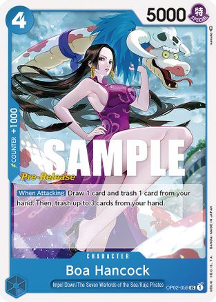 Boa Hancock (OP02-059) - Paramount War Pre-Release Cards  [Uncommon]