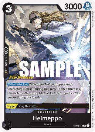 Helmeppo (OP02-113) - Paramount War Pre-Release Cards  [Uncommon]