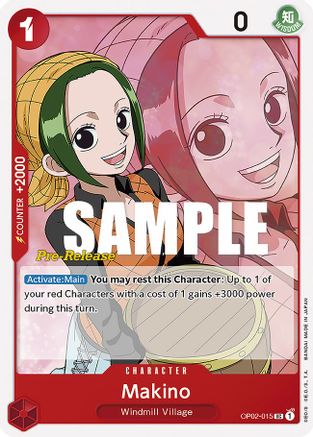 Makino (OP02-015) - Paramount War Pre-Release Cards  [Uncommon]