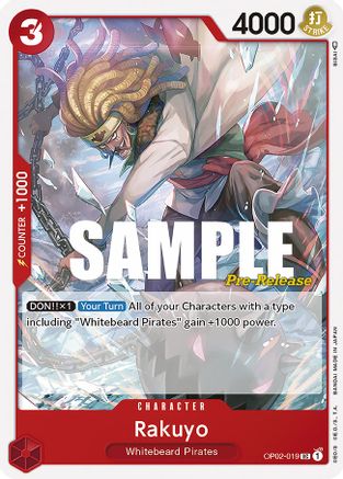 Rakuyo (OP02-019) - Paramount War Pre-Release Cards  [Uncommon]