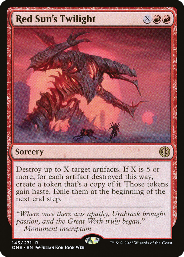 Red Sun's Twilight (ONE-145) - Phyrexia: All Will Be One [Rare]
