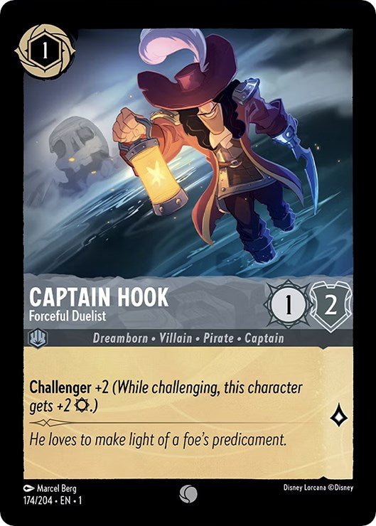 Captain Hook - Forceful Duelist (174/204) - The First Chapter  [Common]