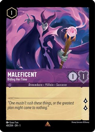 Maleficent - Biding Her Time (48/204) - The First Chapter Cold Foil [Rare]