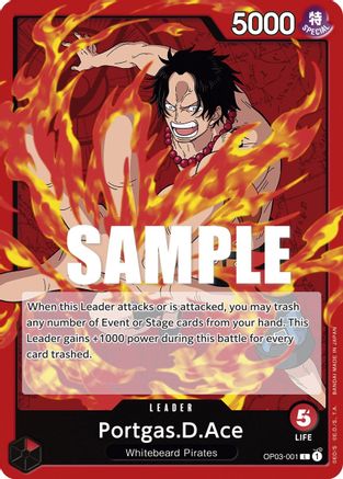 Portgas.D.Ace (OP03-001) - Pillars of Strength  [Leader]