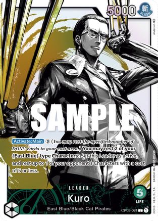 Kuro (Alternate Art) (OP03-021) - Pillars of Strength Foil [Leader]