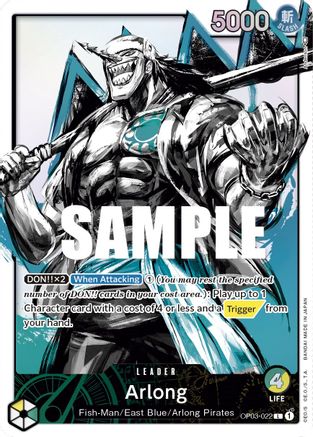 Arlong (Alternate Art) (OP03-022) - Pillars of Strength Foil [Leader]