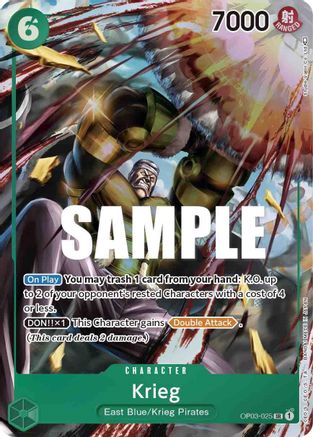 Krieg (Alternate Art) (OP03-025) - Pillars of Strength Foil [Super Rare]