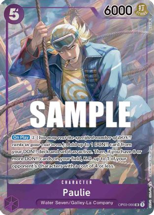 Paulie (Alternate Art) (OP03-066) - Pillars of Strength Foil [Super Rare]