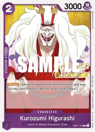 Kurozumi Higurashi (Judge) (OP01-100) - One Piece Promotion Cards Foil [Promo]