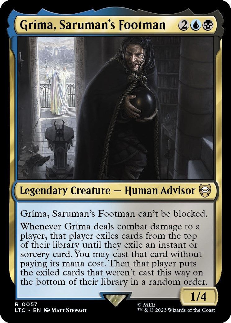 Gríma, Saruman's Footman (LTC-057) - Tales of Middle-earth Commander [Rare]