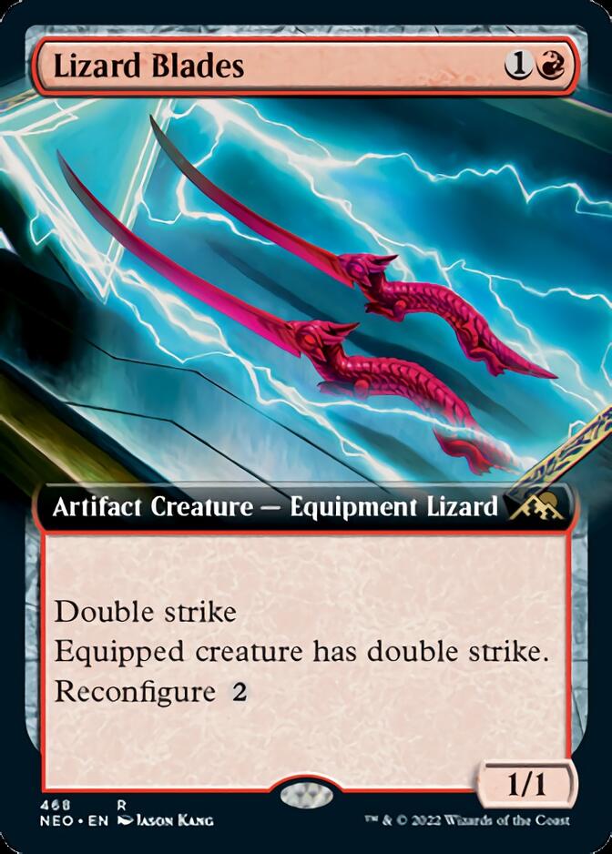 Lizard Blades (NEO-468) - Kamigawa: Neon Dynasty: (Extended Art) [Rare]