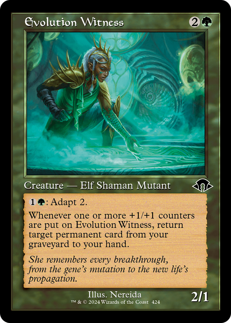 Evolution Witness (MH3-424) - Modern Horizons 3 Foil [Common] Retro Frame