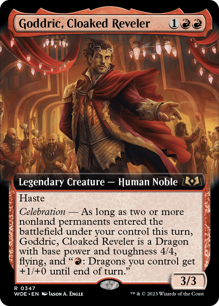 Goddric, Cloaked Reveler (WOE-347) - Wilds of Eldraine: (Extended Art) [Rare]