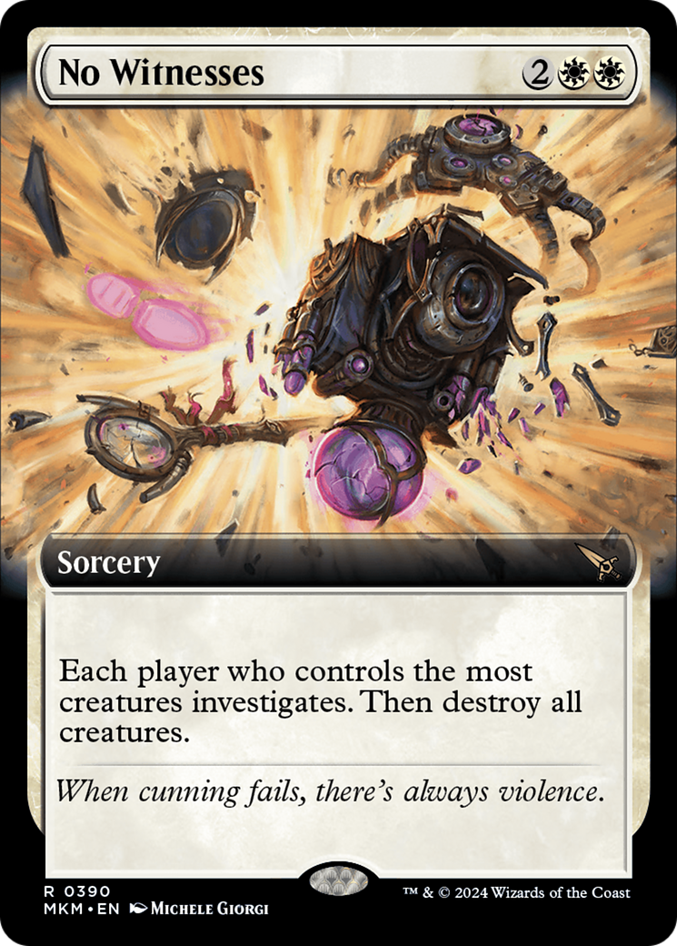 No Witnesses (MKM-390) - Murders at Karlov Manor: (Extended Art) Foil [Rare]