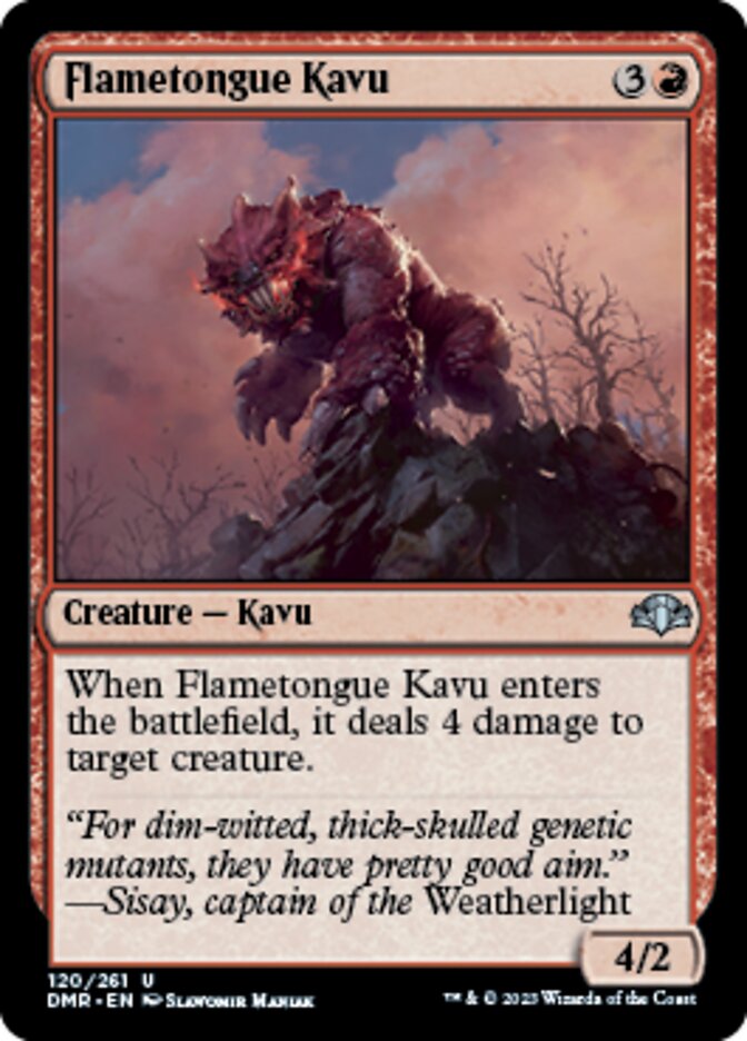 Flametongue Kavu (DMR-120) - Dominaria Remastered [Uncommon]