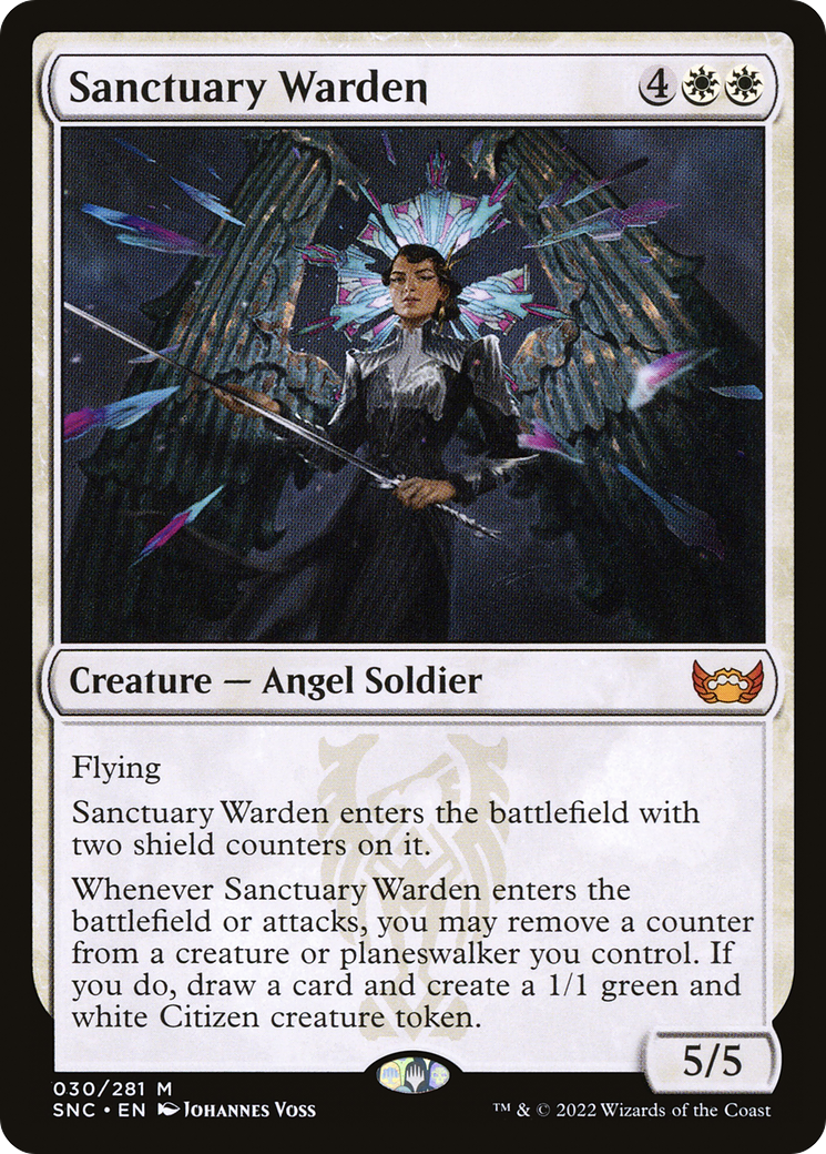 Sanctuary Warden (SNC-030) - Streets of New Capenna Foil [Mythic]