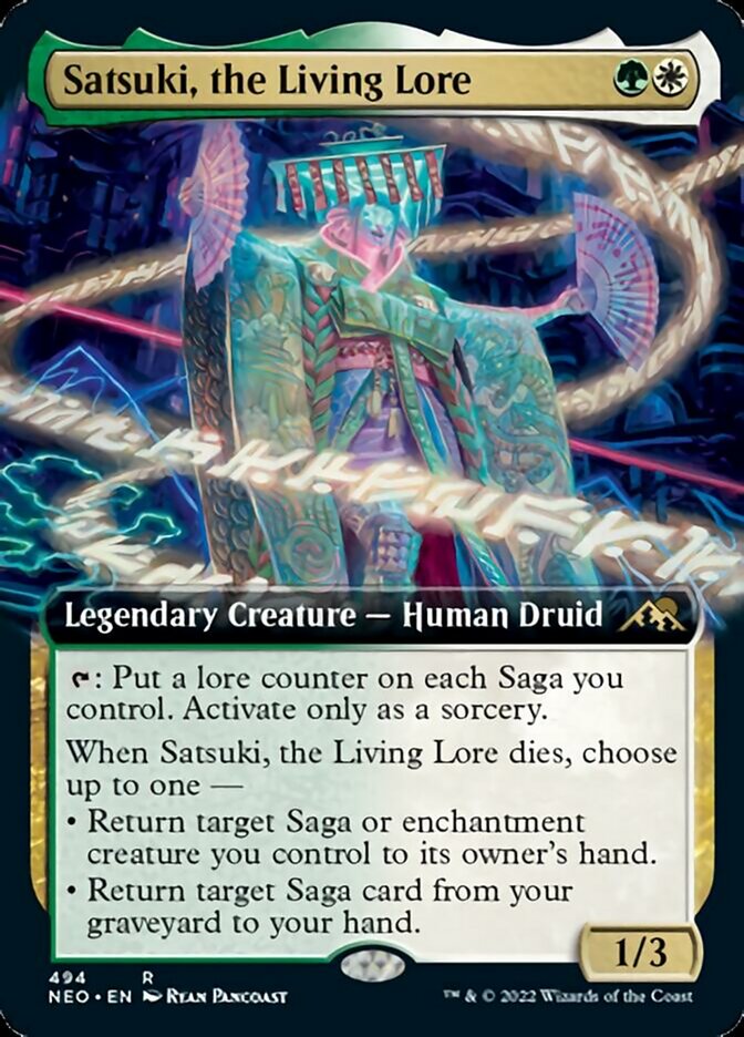 Satsuki, the Living Lore (NEO-494) - Kamigawa: Neon Dynasty: (Extended Art) [Rare]
