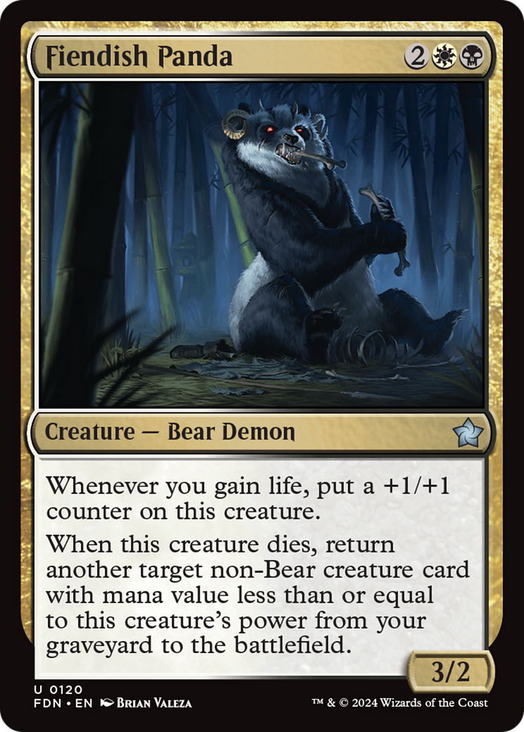 Fiendish Panda (FDN-120) - Foundations [Uncommon]