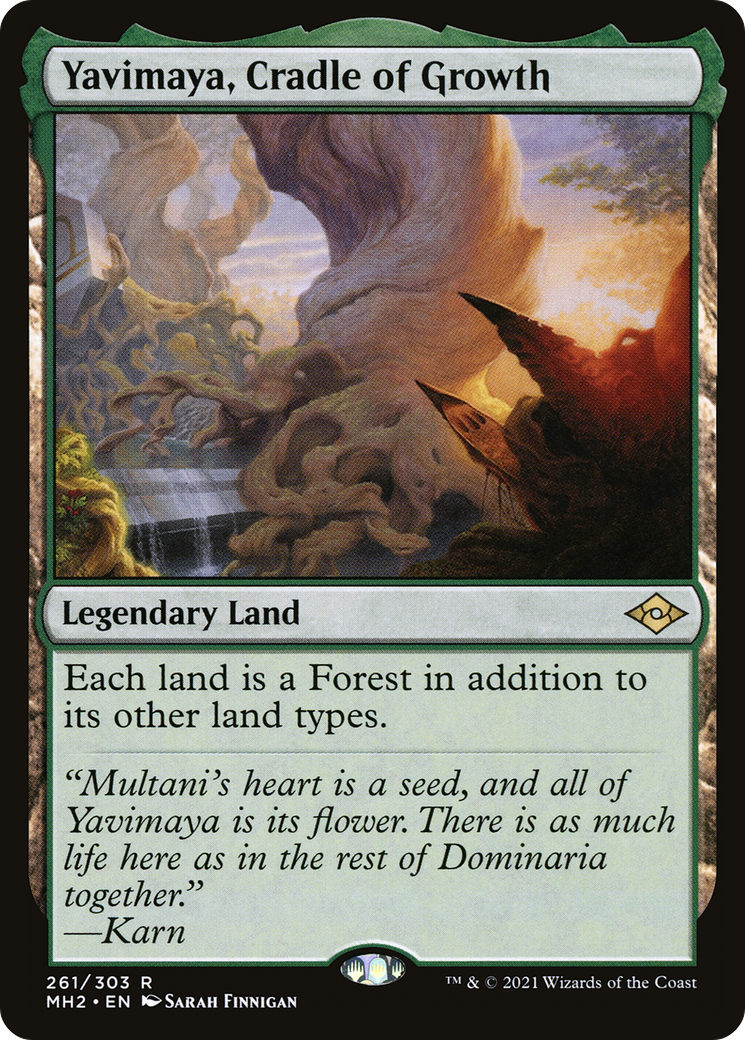 Mh2 Rares Yavimaya, Cradle of Growth (MH2-261) - Modern Horizons 2 Foil [Rare ...