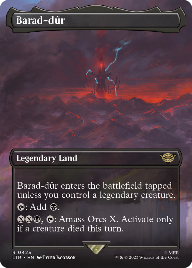Barad-dûr (LTR-425) - The Lord of the Rings: Tales of Middle-earth (Borderless) Foil [Rare]
