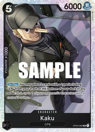 Kaku (080) (OP03-080) - Pillars of Strength Foil [Super Rare]