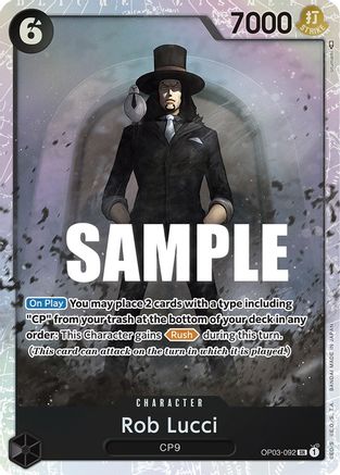 Rob Lucci (092) (OP03-092) - Pillars of Strength Foil [Super Rare]