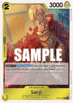 Sanji (OP03-102) - Pillars of Strength Foil [Rare]