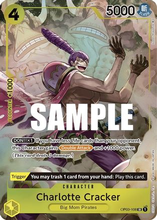 Charlotte Cracker (Alternate Art) (OP03-108) - Pillars of Strength Foil [Super Rare]