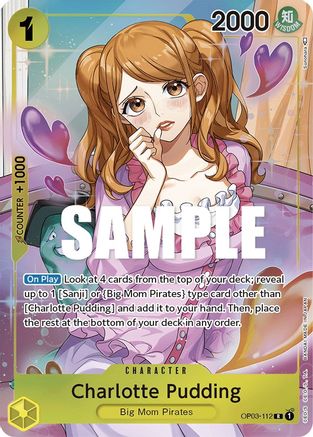 Charlotte Pudding (Alternate Art) (OP03-112) - Pillars of Strength Foil [Rare]