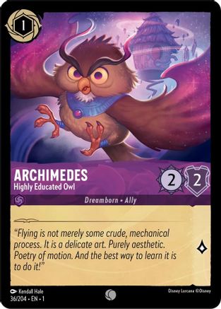 Archimedes - Highly Educated Owl (36/204) - The First Chapter Cold Foil [Common]