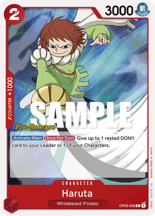 Haruta (OP03-009) - Pillars of Strength Pre-Release Cards  [Common]
