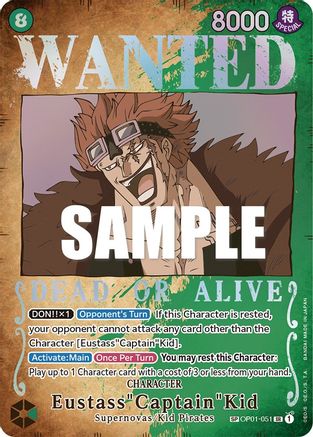 Eustass"Captain"Kid (Wanted Poster) (OP01-051) - Pillars of Strength Foil [Super Rare]