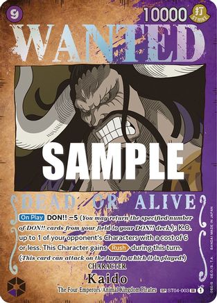 Kaido (Wanted Poster) (ST04-003) - Pillars of Strength Foil [Super Rare]