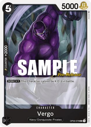 Vergo (OP03-079) - Pillars of Strength Pre-Release Cards  [Uncommon]