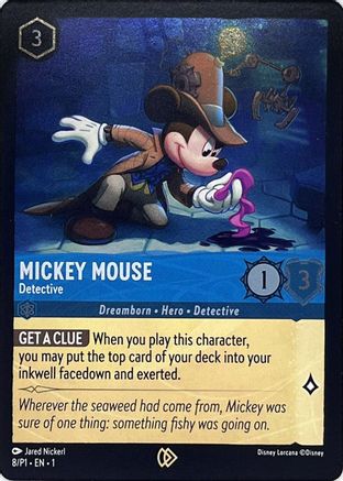 Mickey Mouse - Detective (8) - Disney Lorcana Promo Cards Cold Foil [Promo]