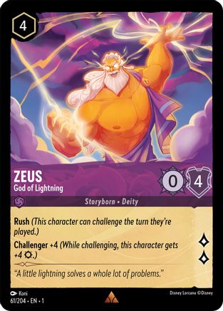 Zeus - God of Lightning (61/204) - The First Chapter Cold Foil [Rare]