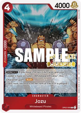 Jozu (Judge) (OP02-008) - One Piece Promotion Cards Foil