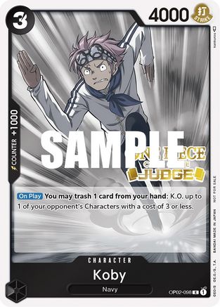 Koby (Judge) (OP02-098) - One Piece Promotion Cards Foil [Promo]