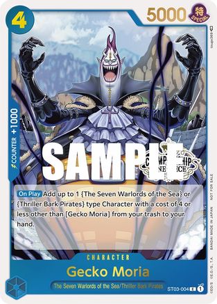 Gecko Moria (Store Championship Participation Pack) (ST03-004) - One Piece Promotion Cards Foil [Promo]