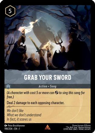 Grab Your Sword (198/204) - The First Chapter Cold Foil [Rare]